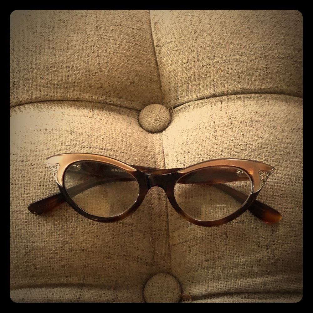 French made vintage cat eye prescription glasses